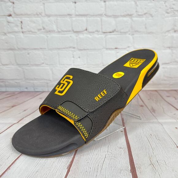 Reef Fanning x MLB San Diego Padres Slides Sandals With Bottle Opener Mens Sz 13 - Picture 3 of 11
